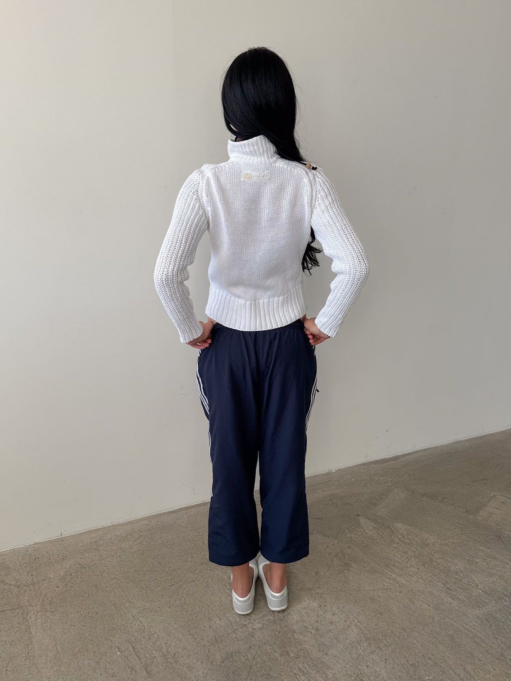 dual zip knit jacket / size s