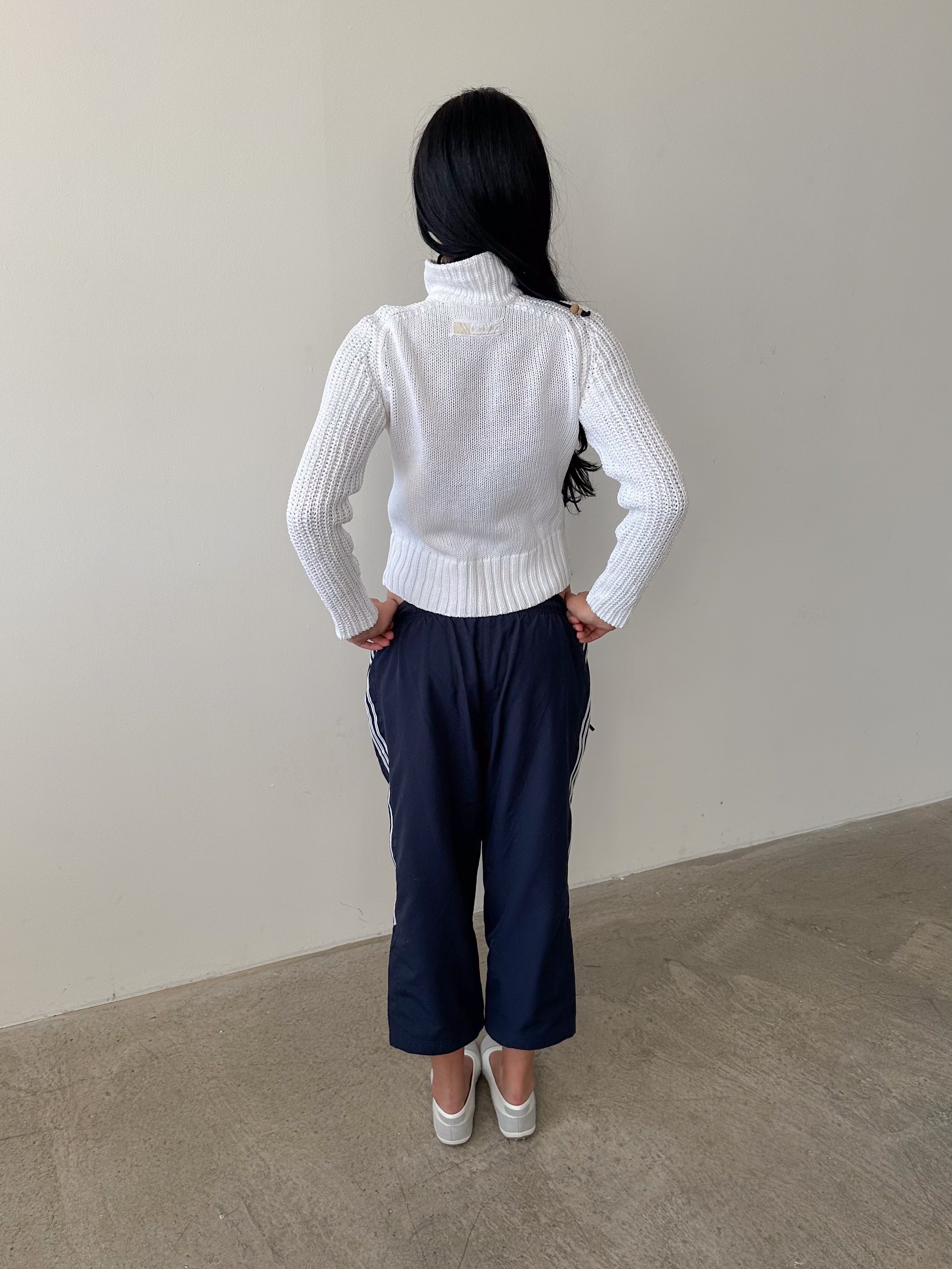 dual zip knit jacket / size s