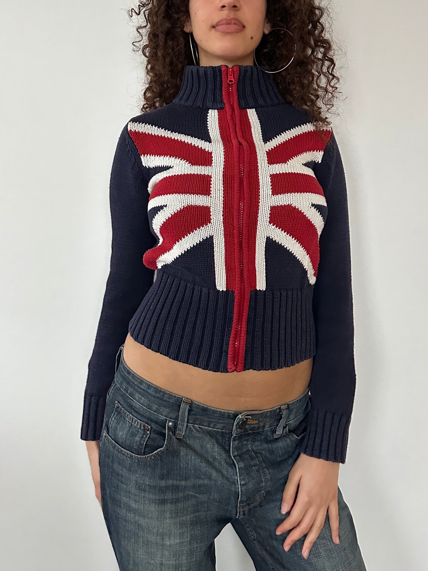 FLAG ZIP UP KNIT ◦ SIZE XS/S