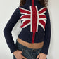 FLAG ZIP UP KNIT ◦ SIZE XS/S