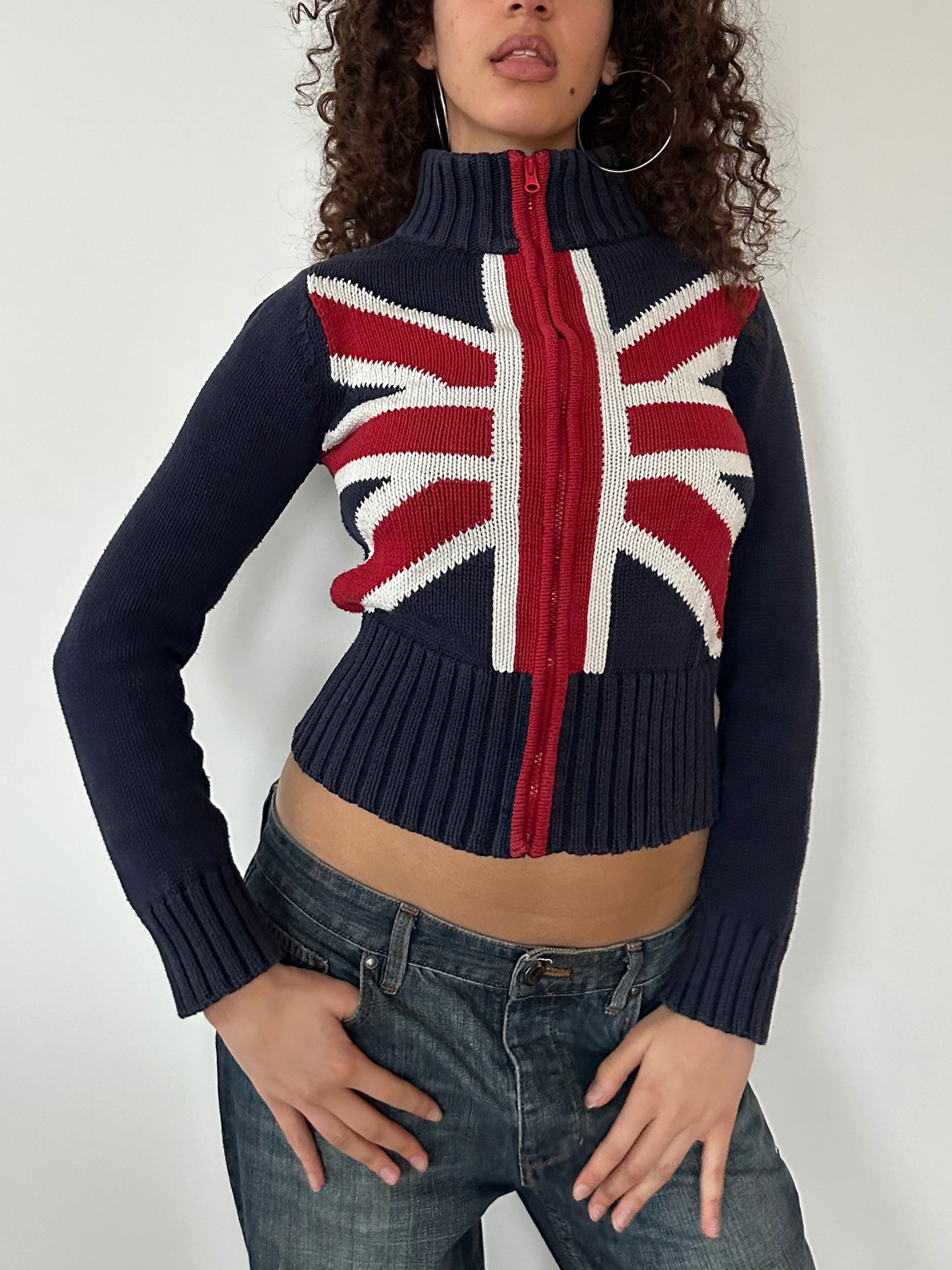 FLAG ZIP UP KNIT ◦ SIZE XS/S