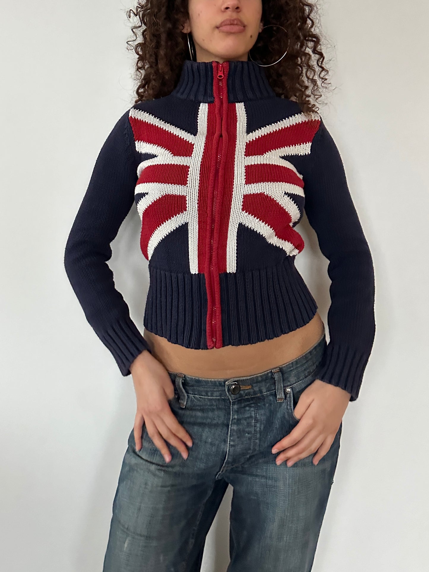 FLAG ZIP UP KNIT ◦ SIZE XS/S