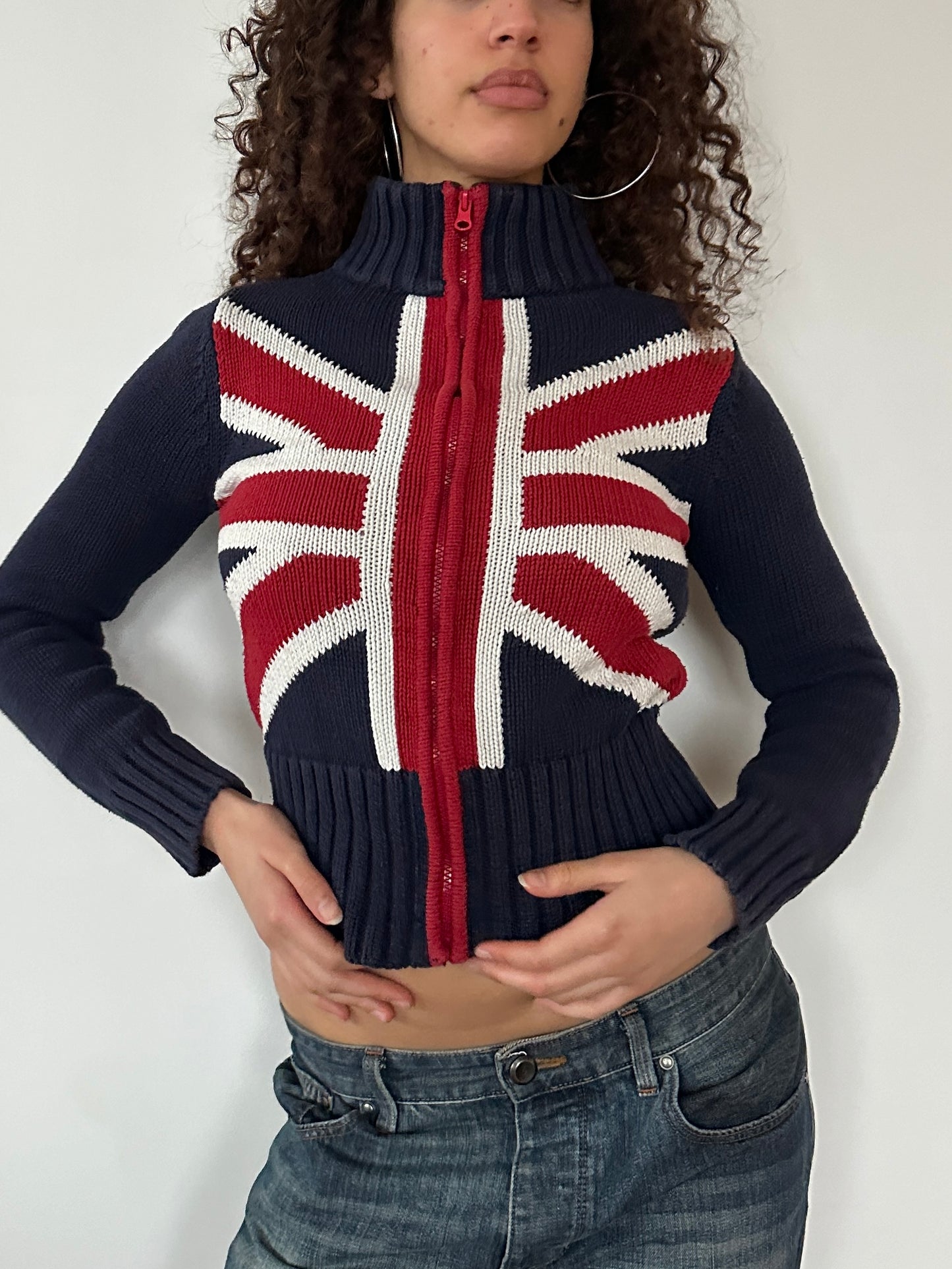 FLAG ZIP UP KNIT ◦ SIZE XS/S