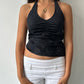 90's Ruched Halter Top ∙ SIZE S