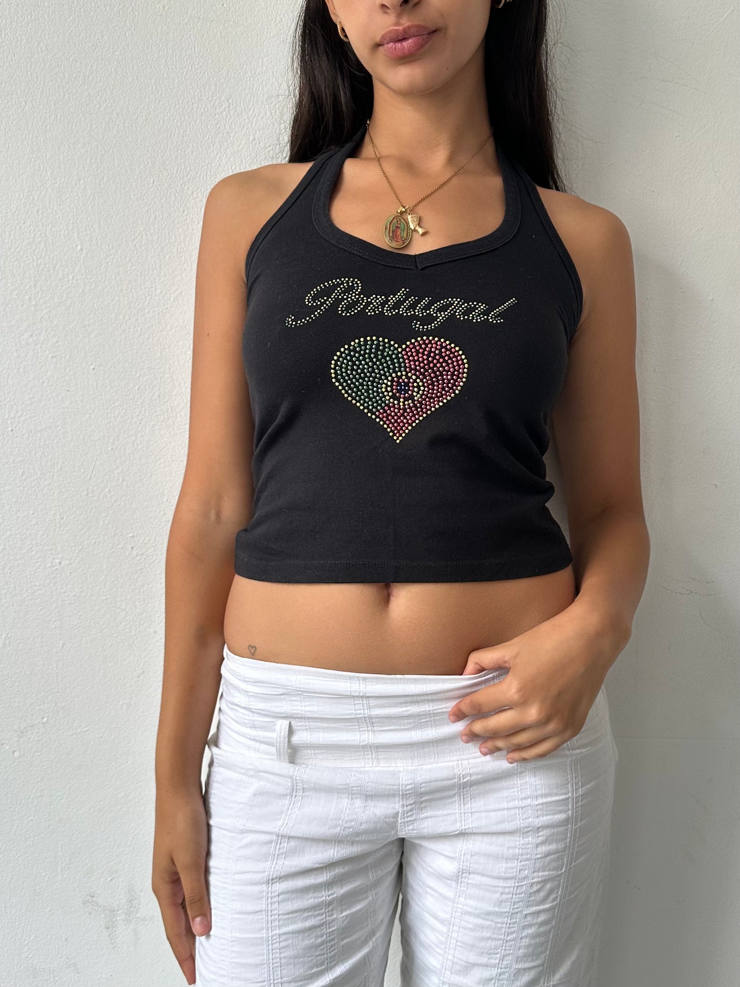 00's Portugal Halter Top ∙ SIZE S