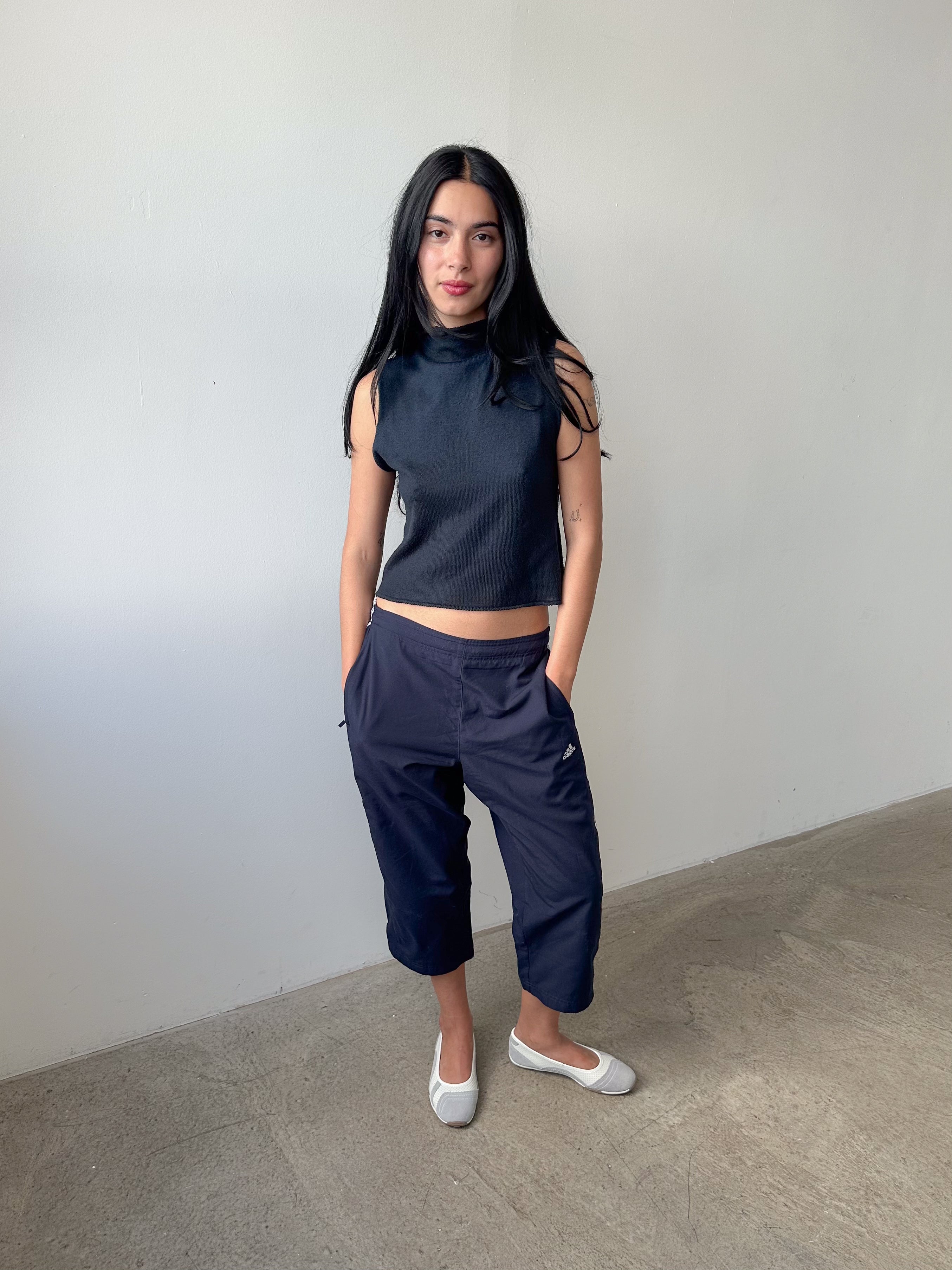 knit high neck tank / size s