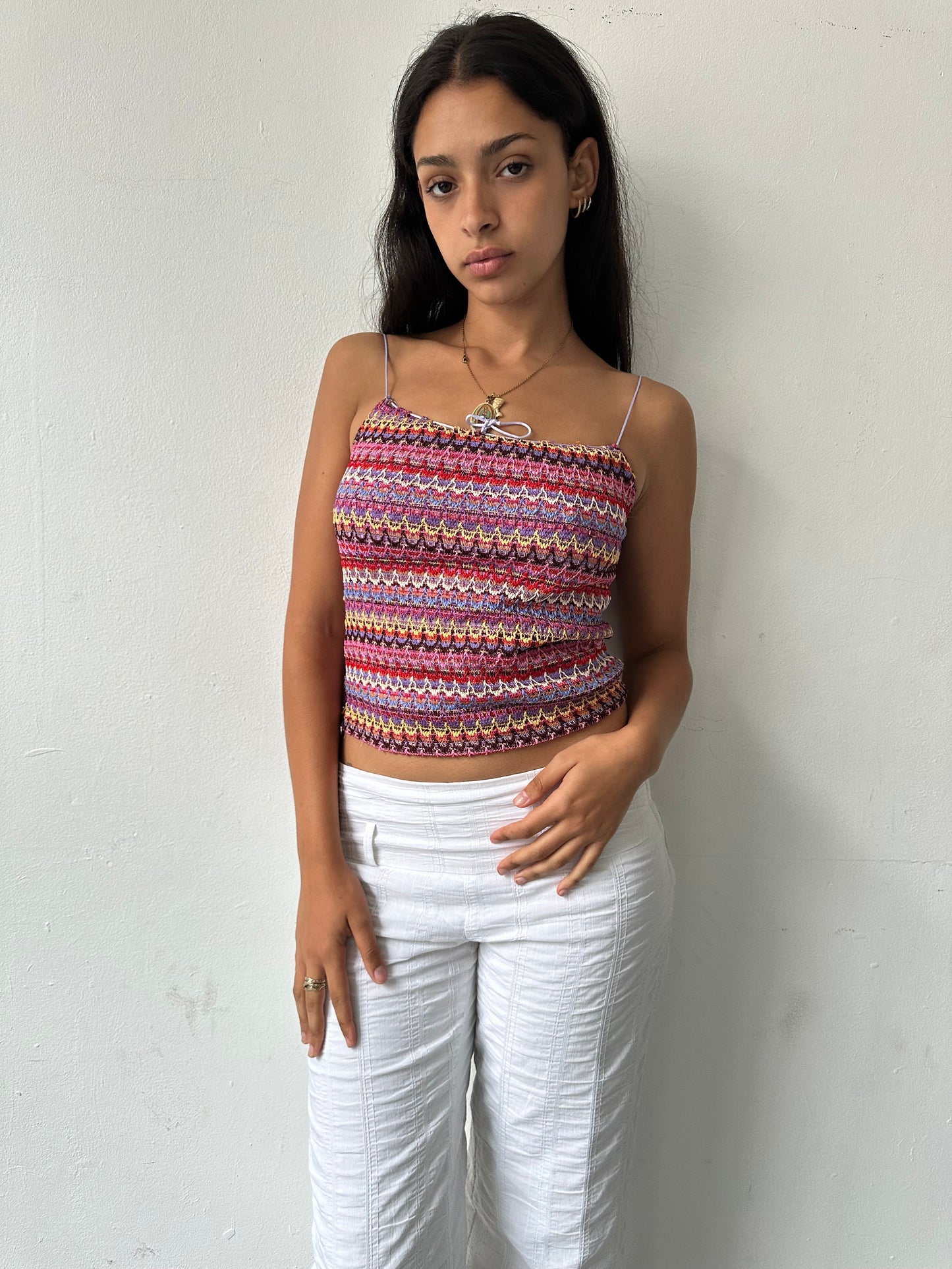 90's Crochet Knit Top ∙ SIZE S