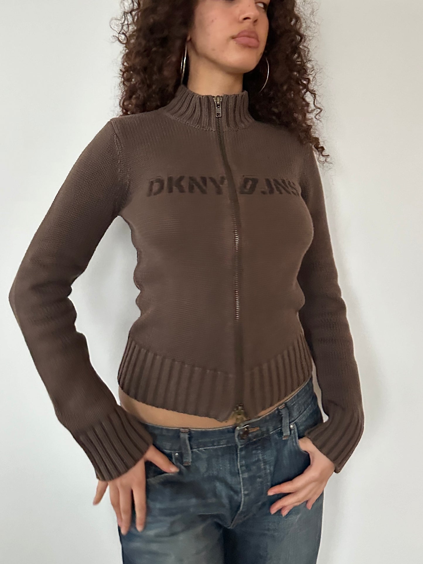 DKNY DUAL ZIP KNIT ◦ SIZE S