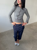 asymmetric zip knit / size xs