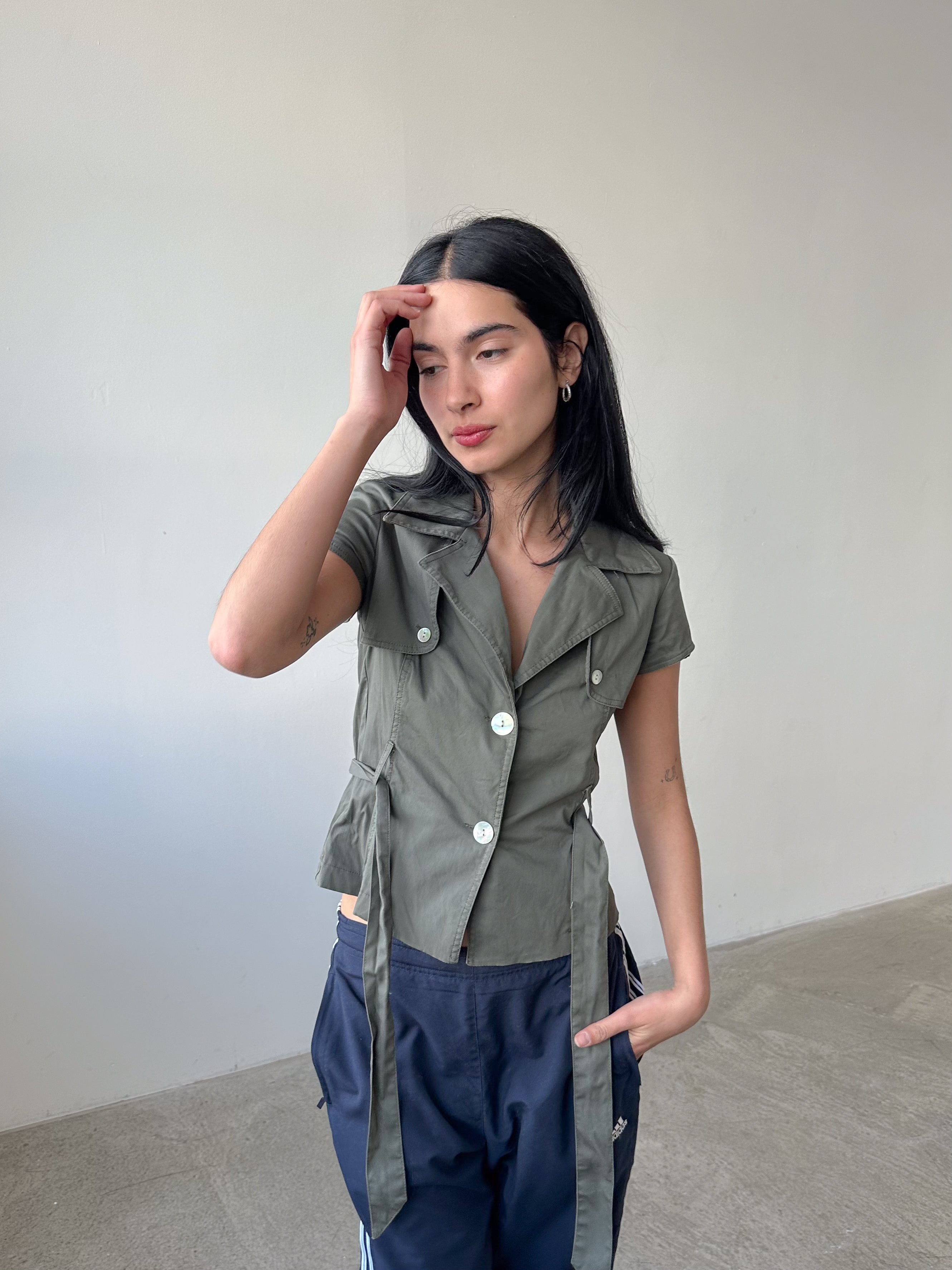 pea coat shirt / size s