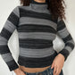 STRIPED ROLL NECK KNIT ◦ SIZE XS