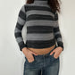 STRIPED ROLL NECK KNIT ◦ SIZE XS