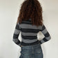 STRIPED ROLL NECK KNIT ◦ SIZE XS