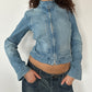 MOTO DENIM JACKET ◦ SIZE XS/S