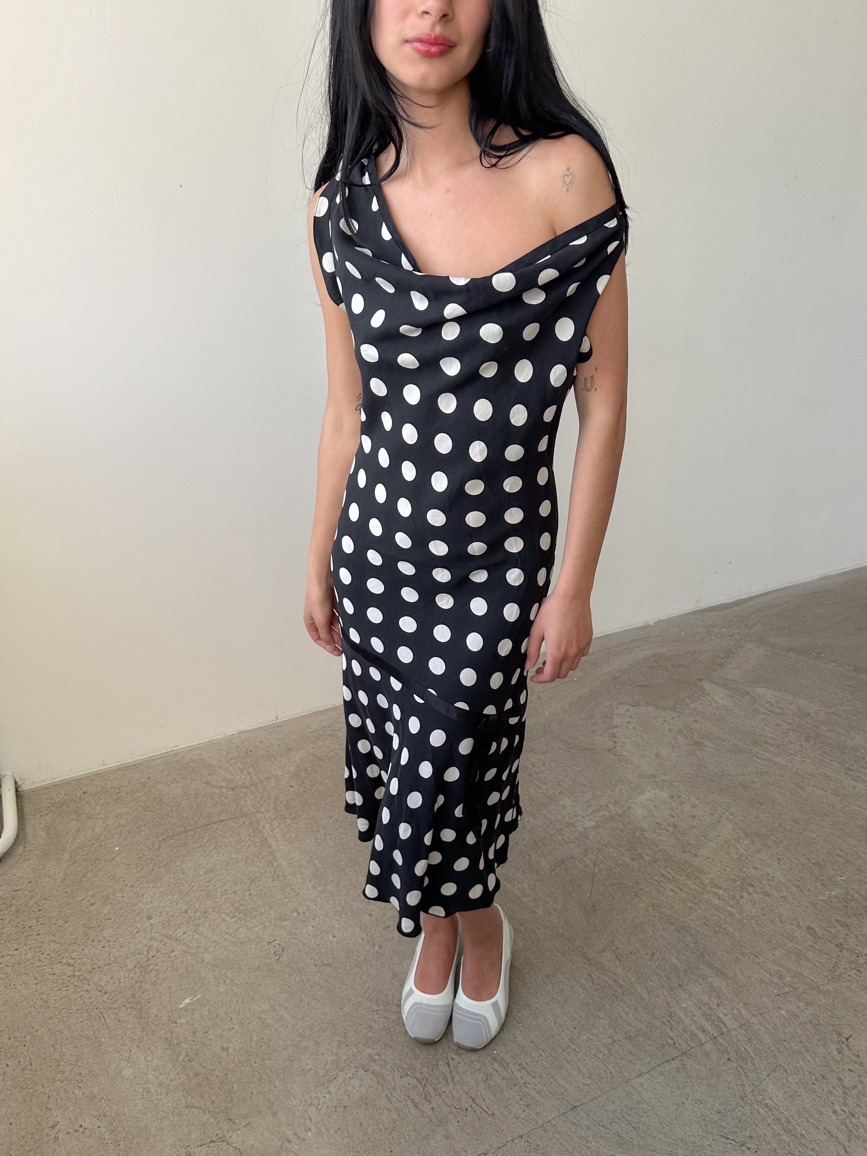 polka dot dress / size m