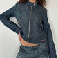 DENIM MOTO JACKET ◦ SIZE S/M