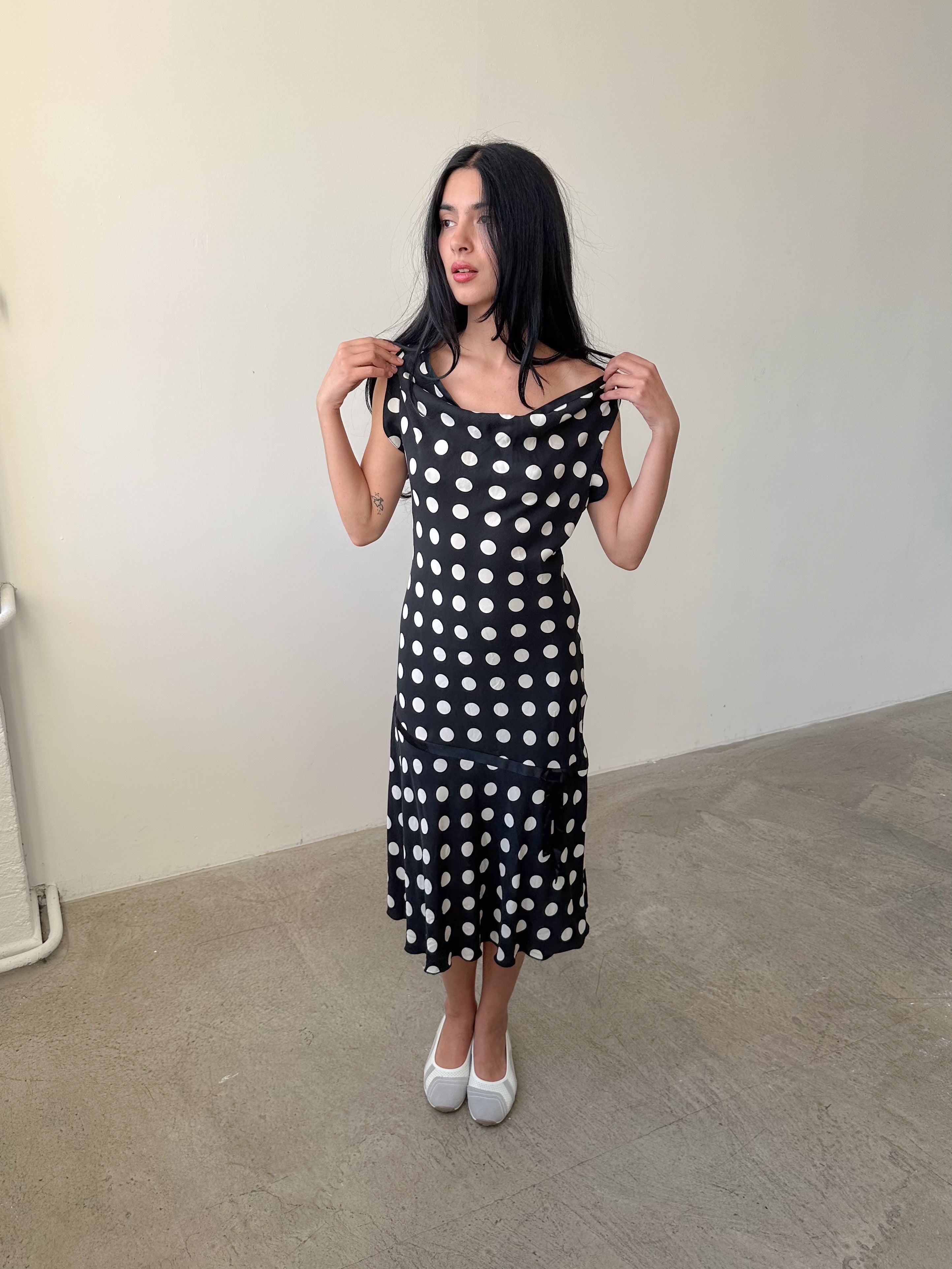 polka dot dress / size m