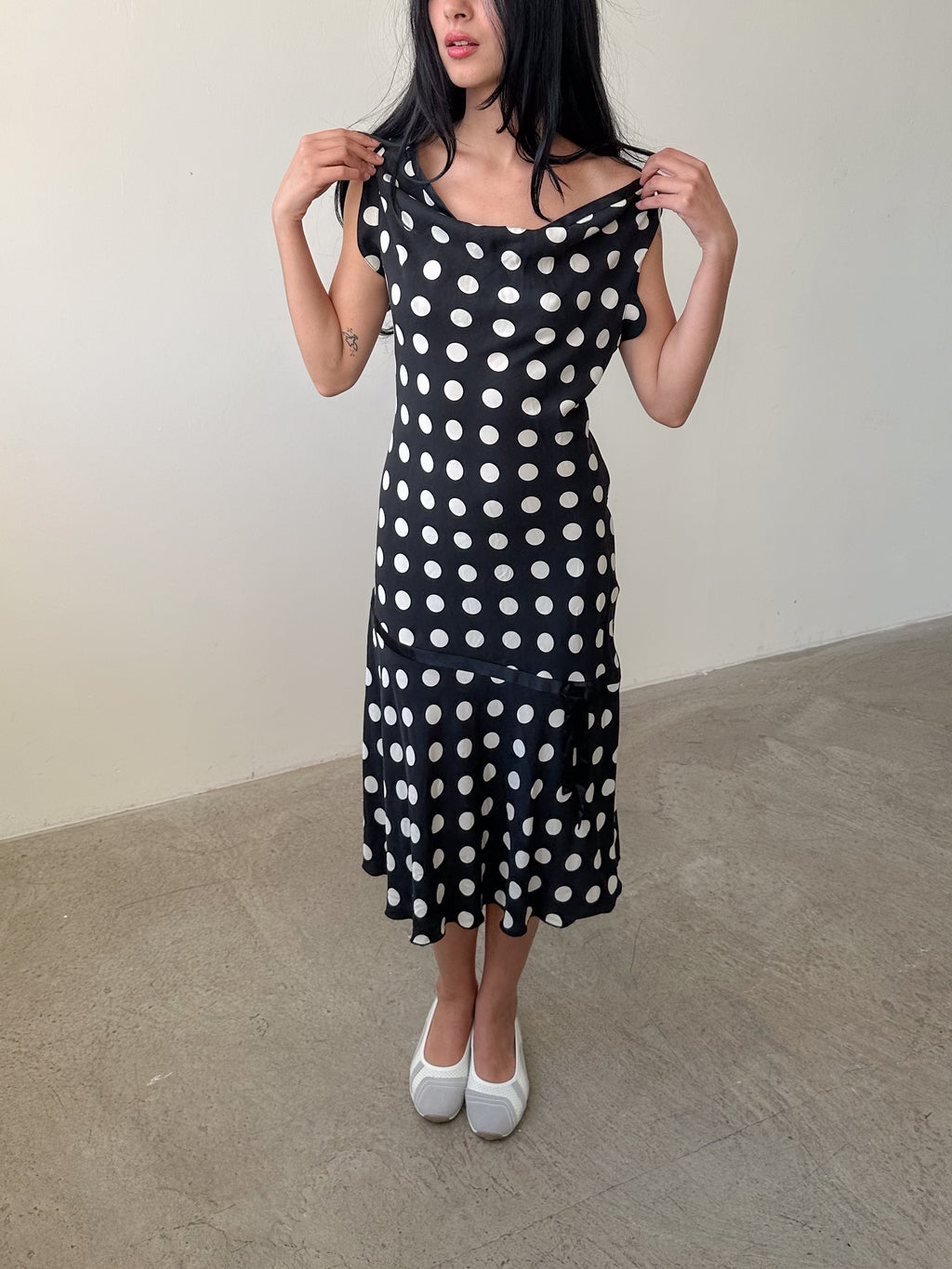 polka dot dress / size m