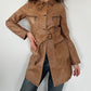 TAN LEATHER JACKET ◦ SIZE S