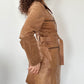 TAN LEATHER JACKET ◦ SIZE S