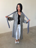 stripe skinny scarf / one size
