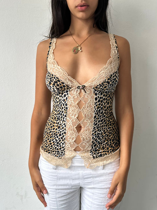 90's D&G Leopard Top ∙ SIZE S