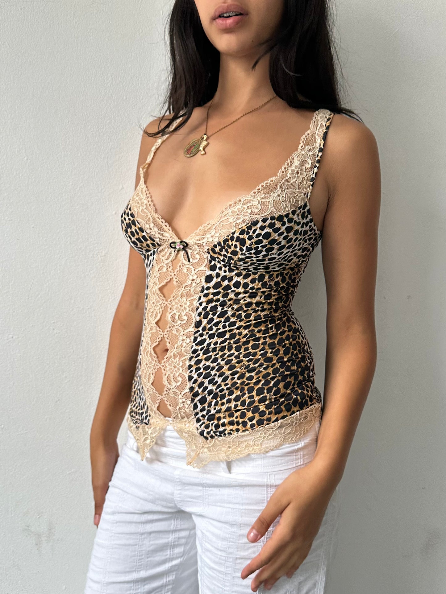 90's D&G Leopard Top ∙ SIZE S