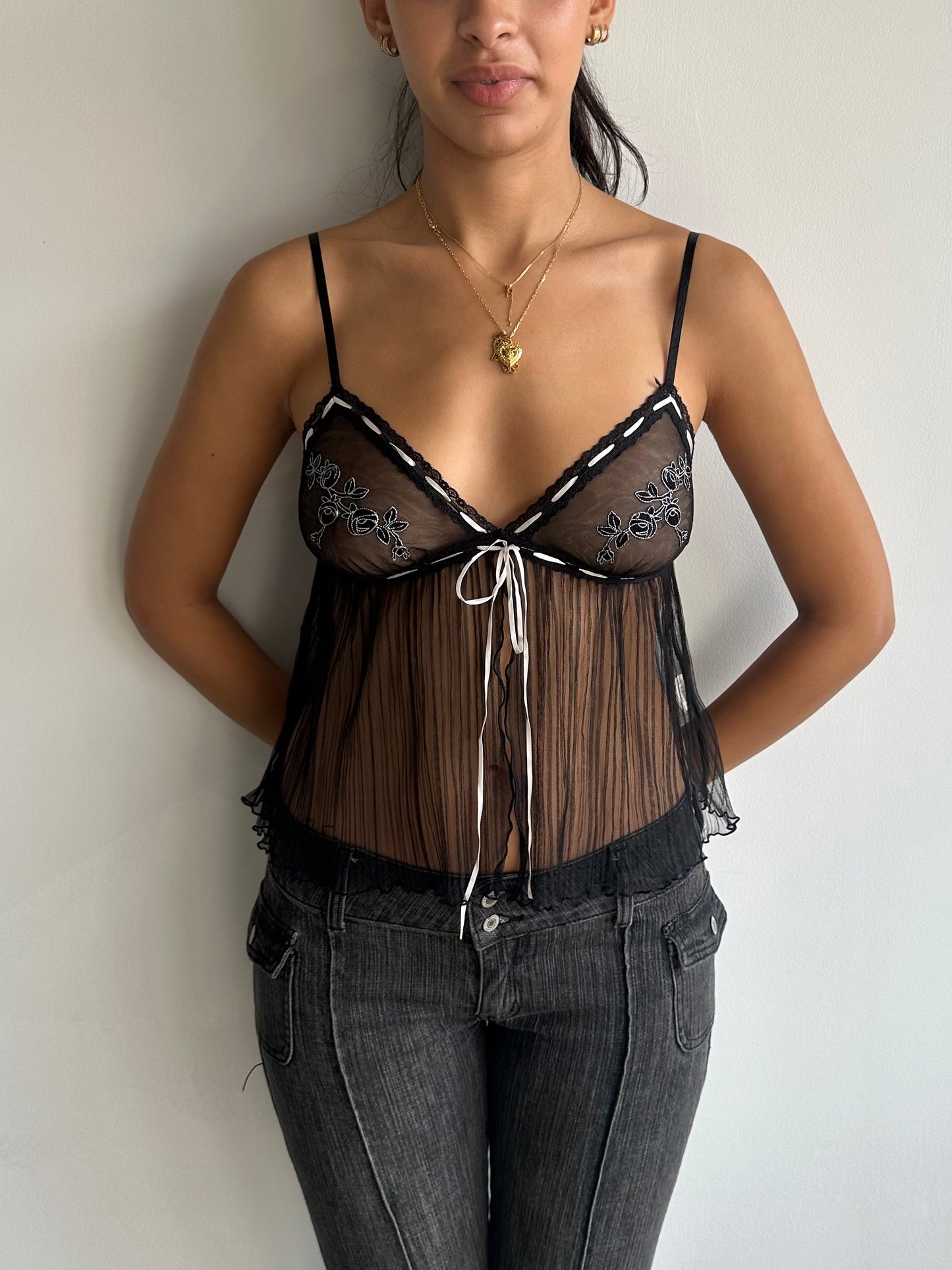 mesh babydoll top ⋆ size s