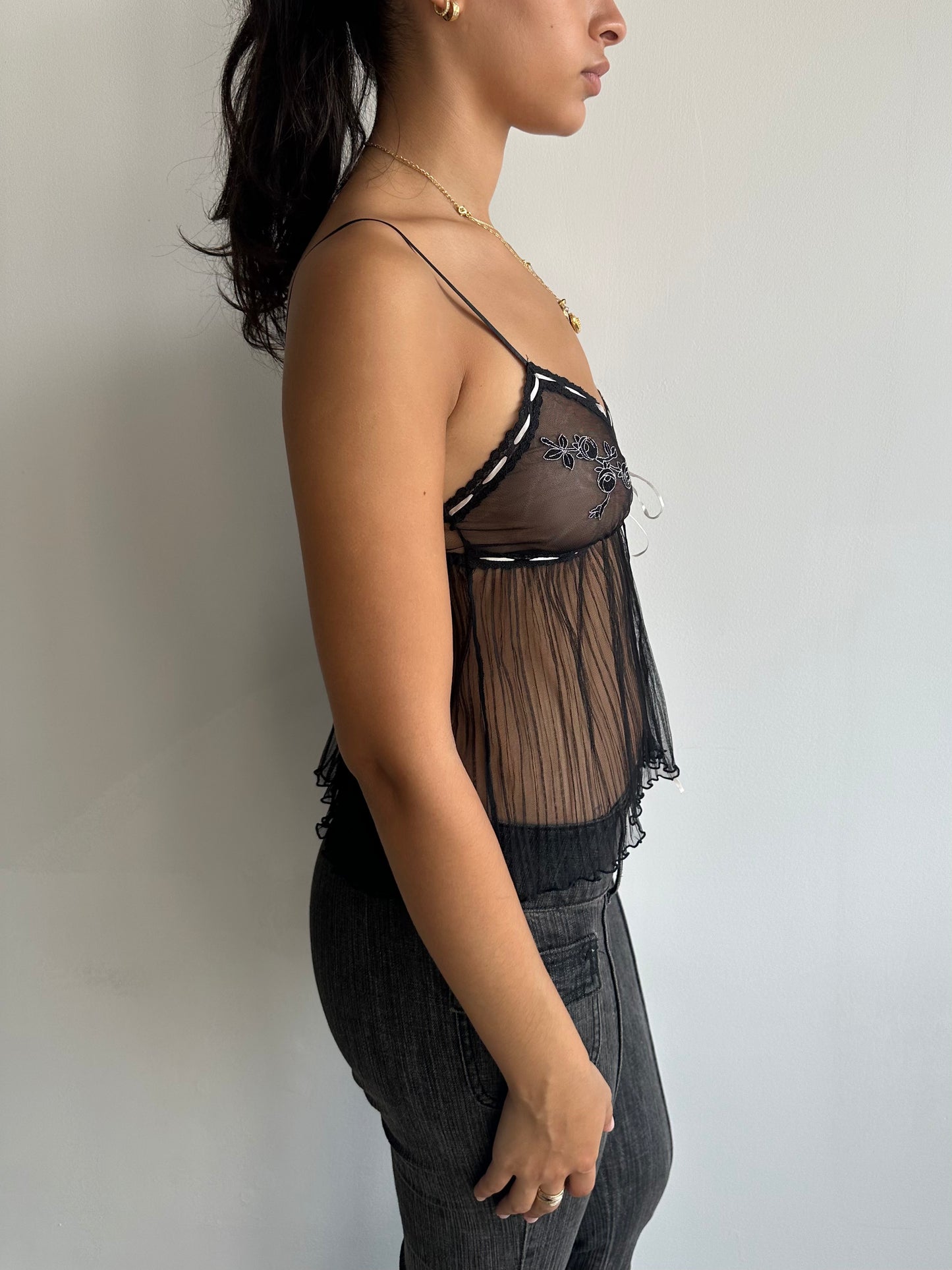 mesh babydoll top ⋆ size s