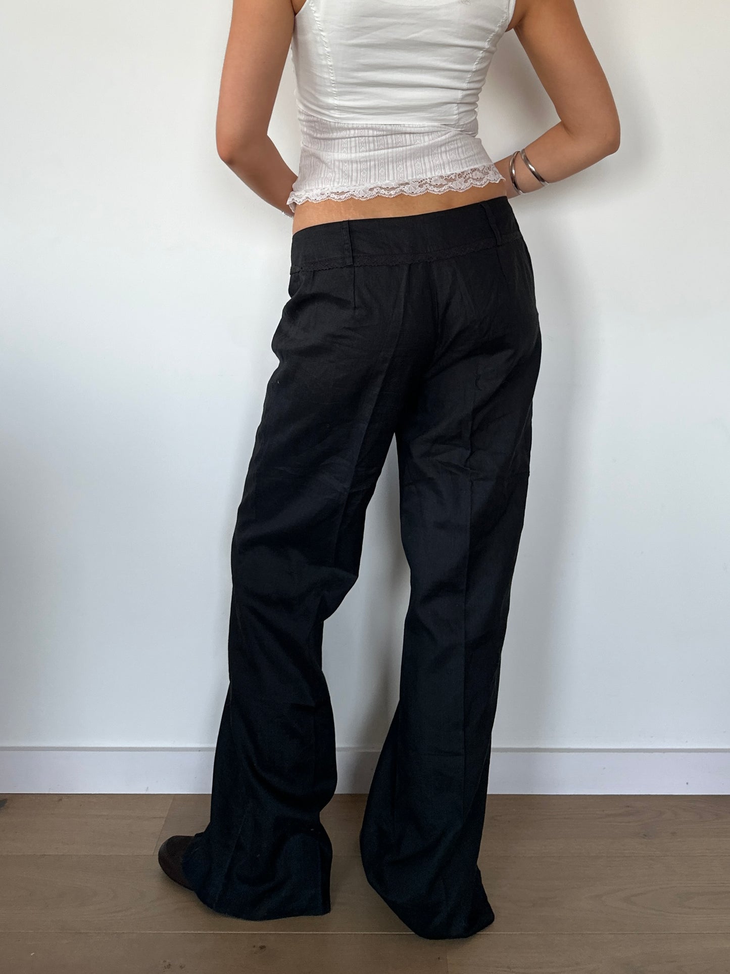 WIDE LEG LINEN TROUSERS ◦ SIZE M