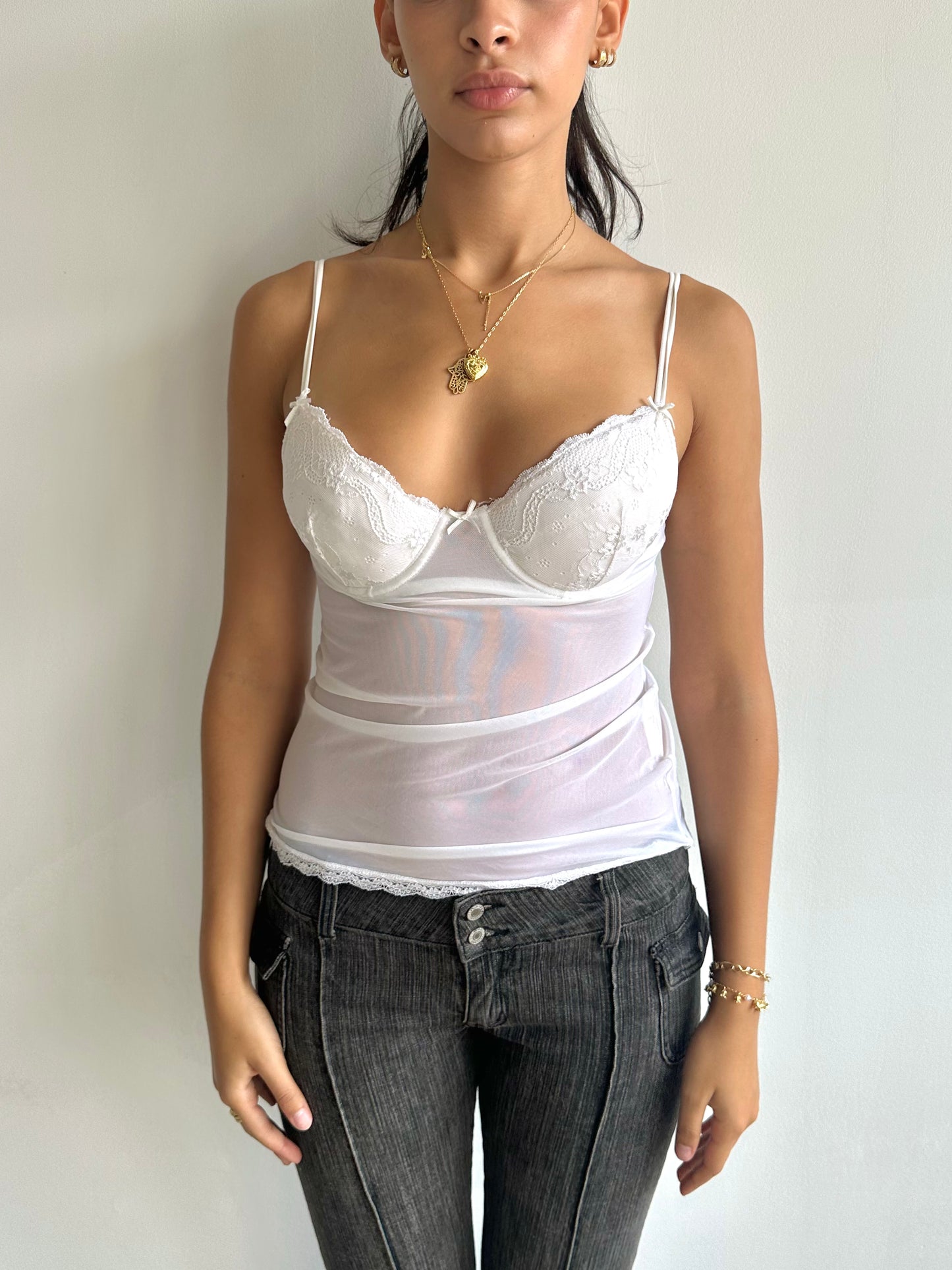lace + mesh bustier top ⋆ size s/m