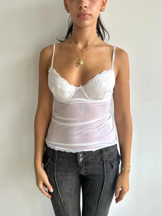 lace + mesh bustier top ⋆ size s/m