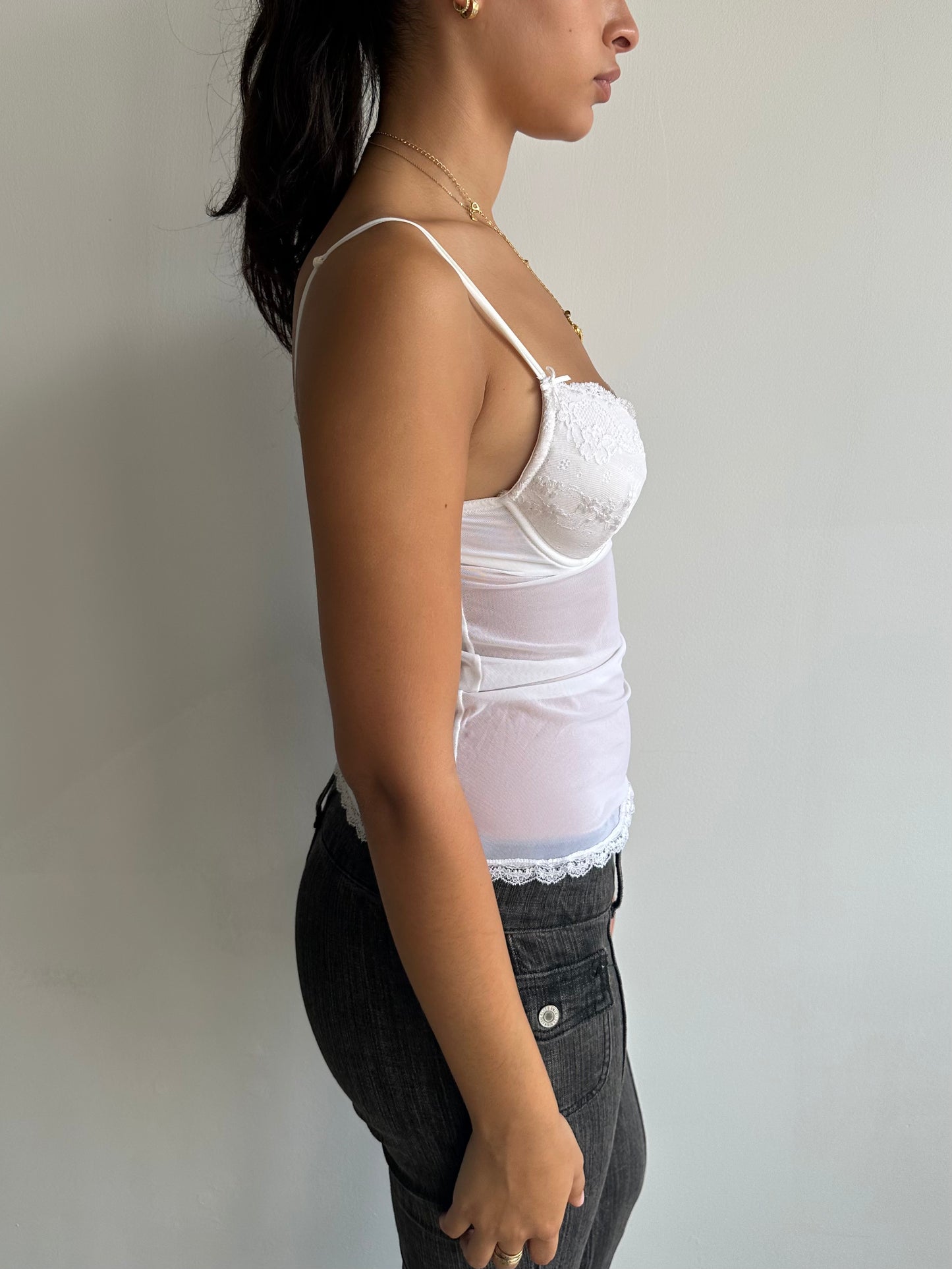 lace + mesh bustier top ⋆ size s/m