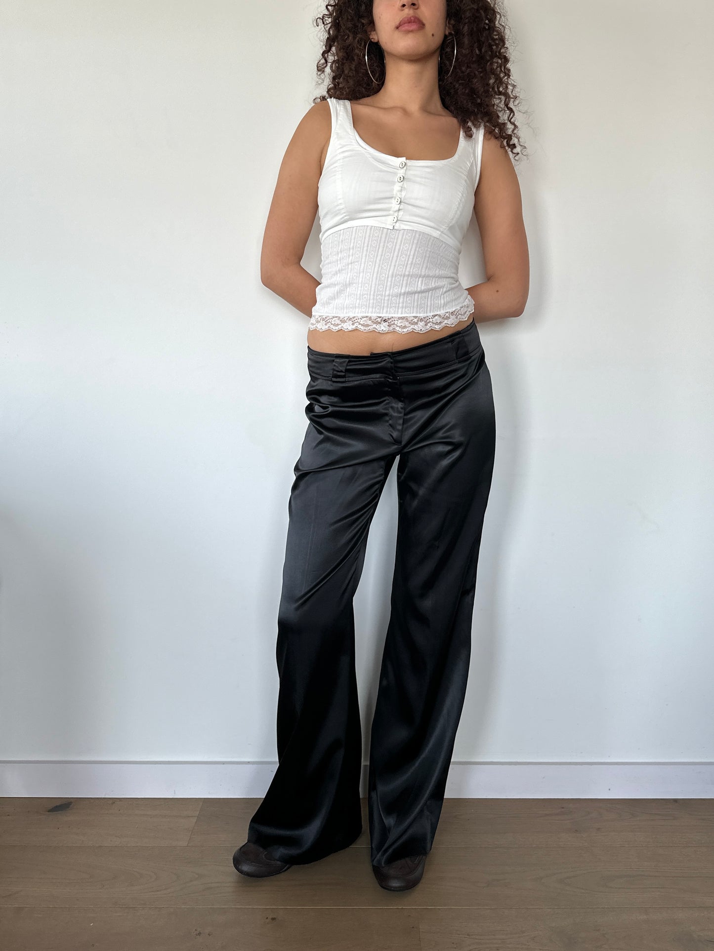 SATIN WIDE LEG TROUSERS ◦ SIZE S