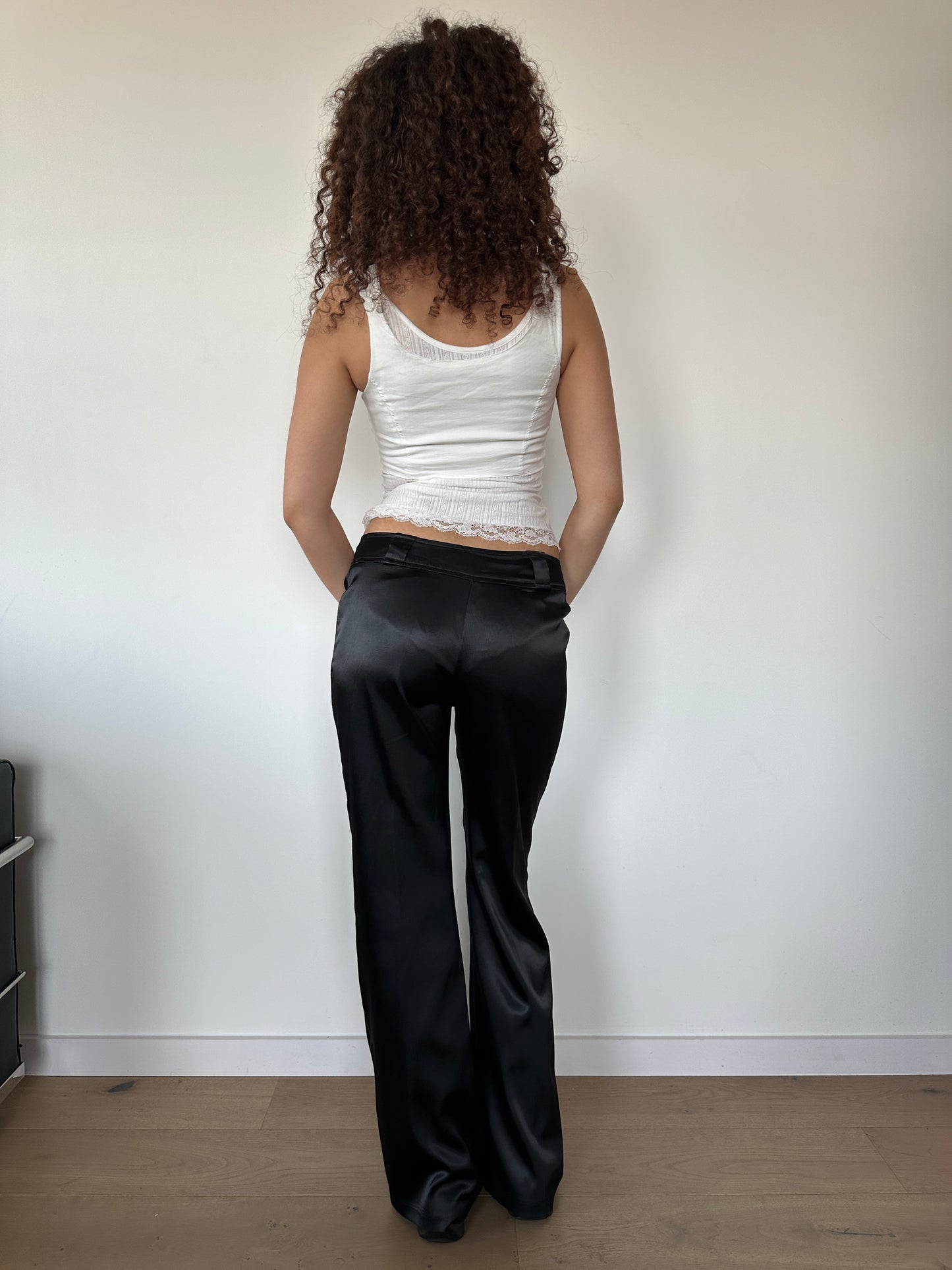 SATIN WIDE LEG TROUSERS ◦ SIZE S