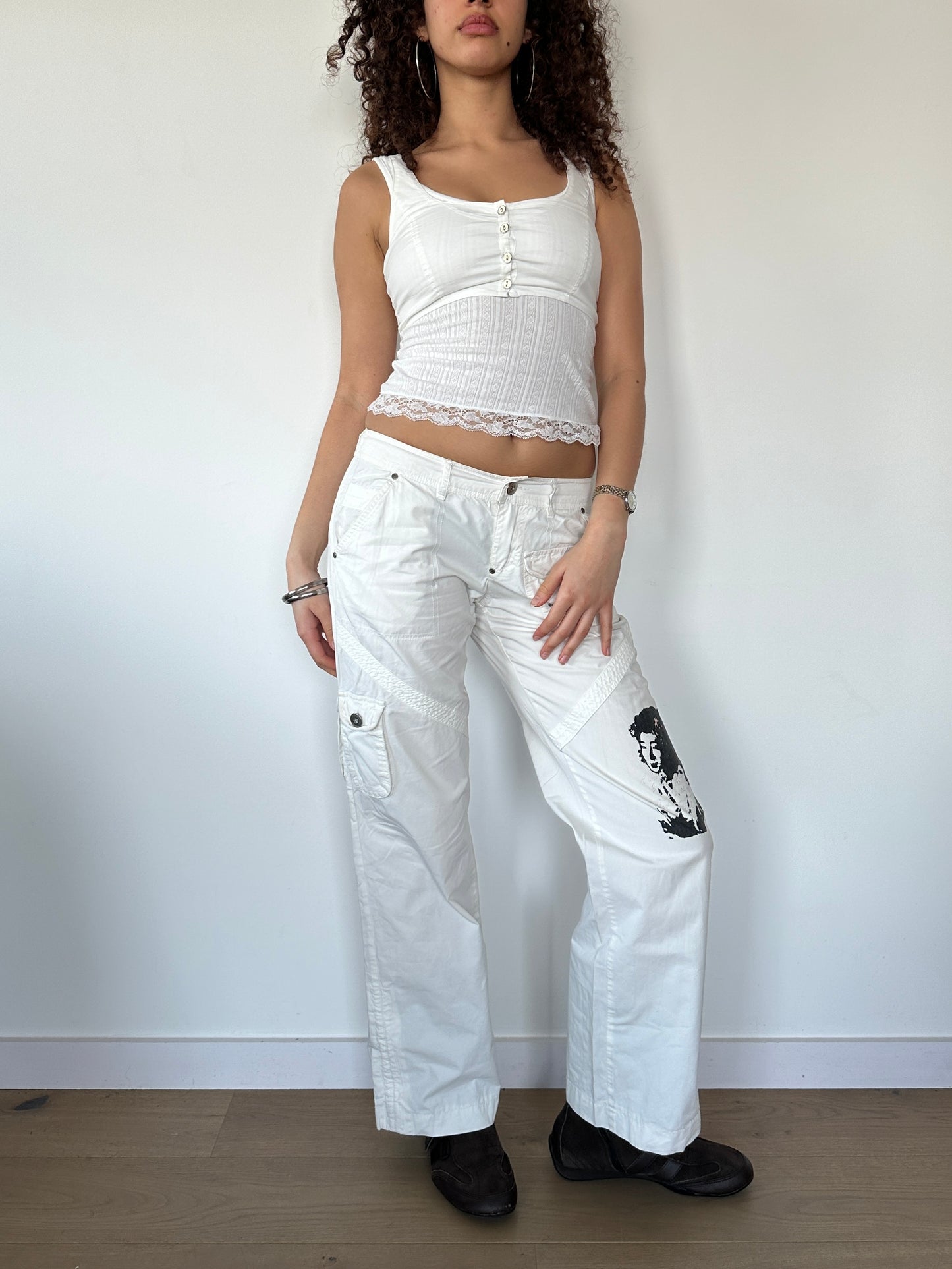 GRAPHIC BAGGY TROUSERS ◦ SIZE S