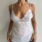 polka dot + lace cami top ⋆ size m/l