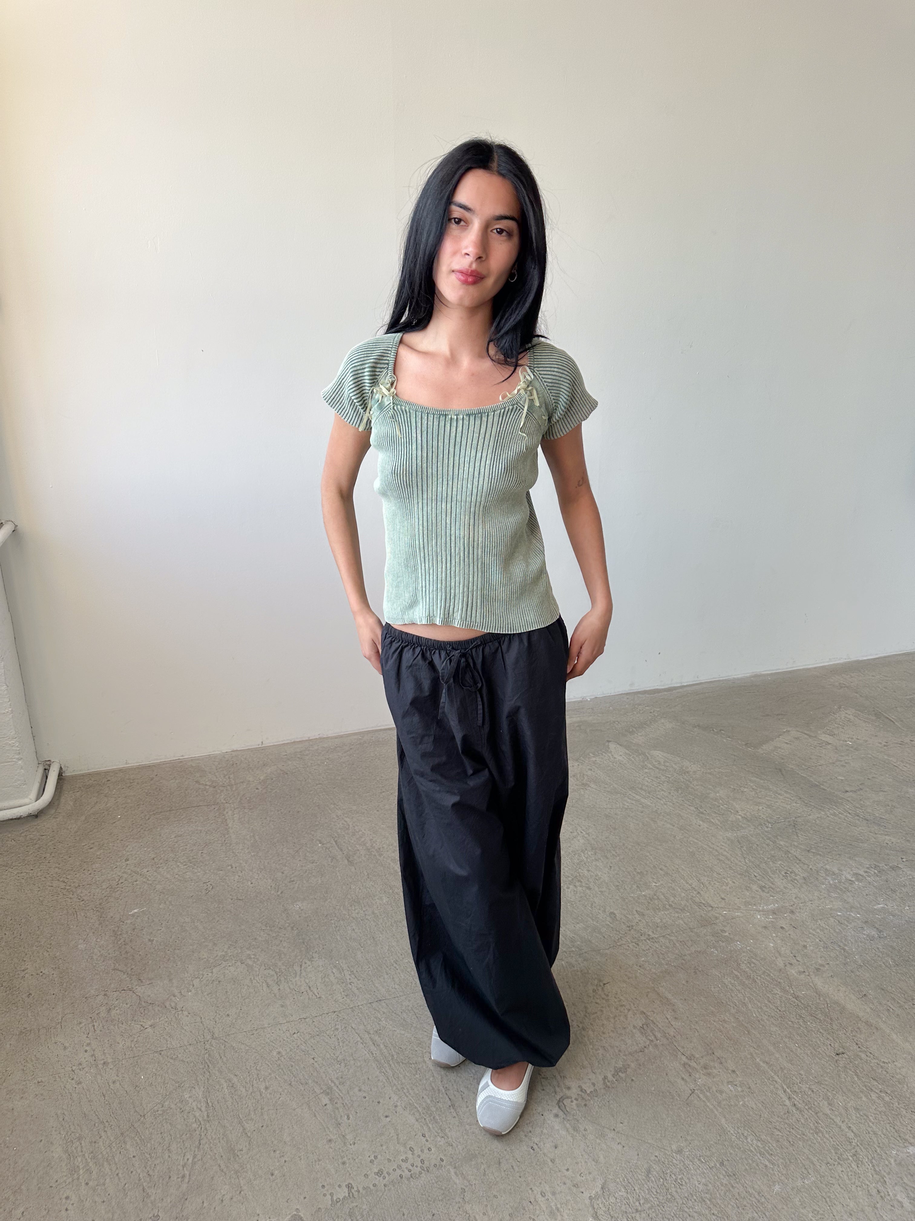 ribbed tee / size s-m