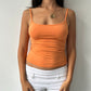 00's Slinky Orange Cami ∙ SIZE S