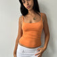 00's Slinky Orange Cami ∙ SIZE S