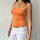 00's Slinky Orange Cami ∙ SIZE S