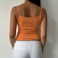 00's Slinky Orange Cami ∙ SIZE S