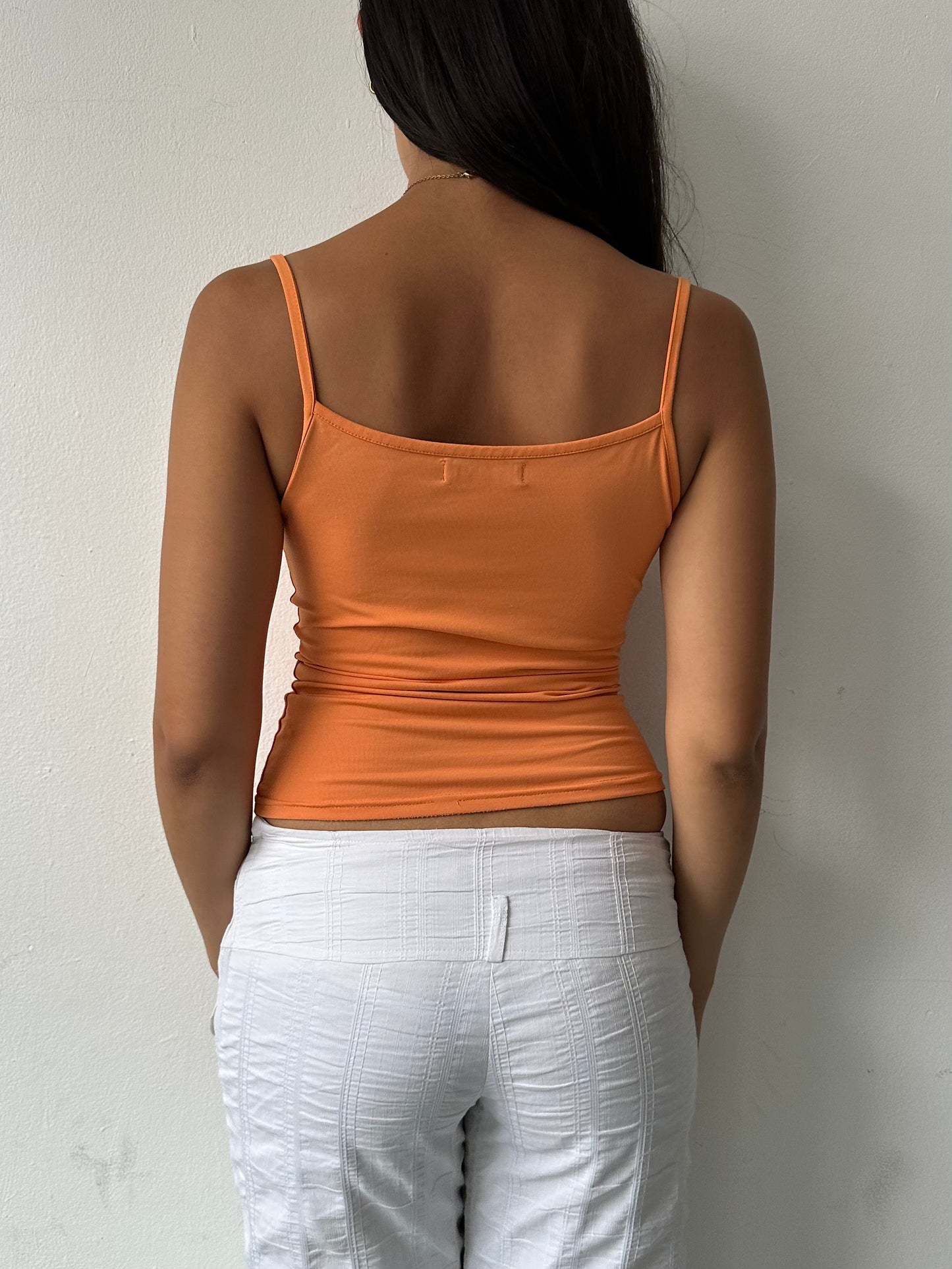 00's Slinky Orange Cami ∙ SIZE S