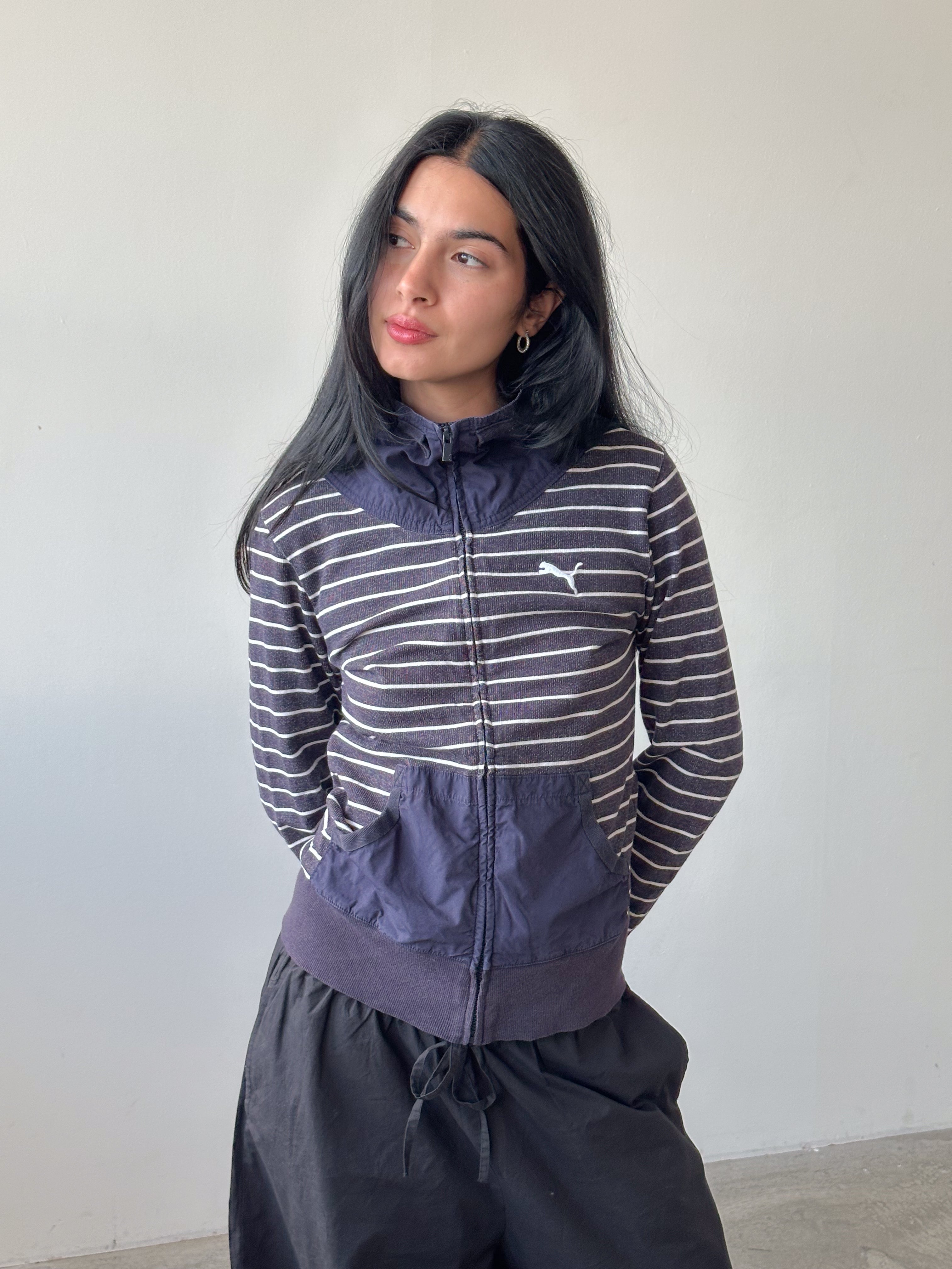 puma stripe track jacket / size s