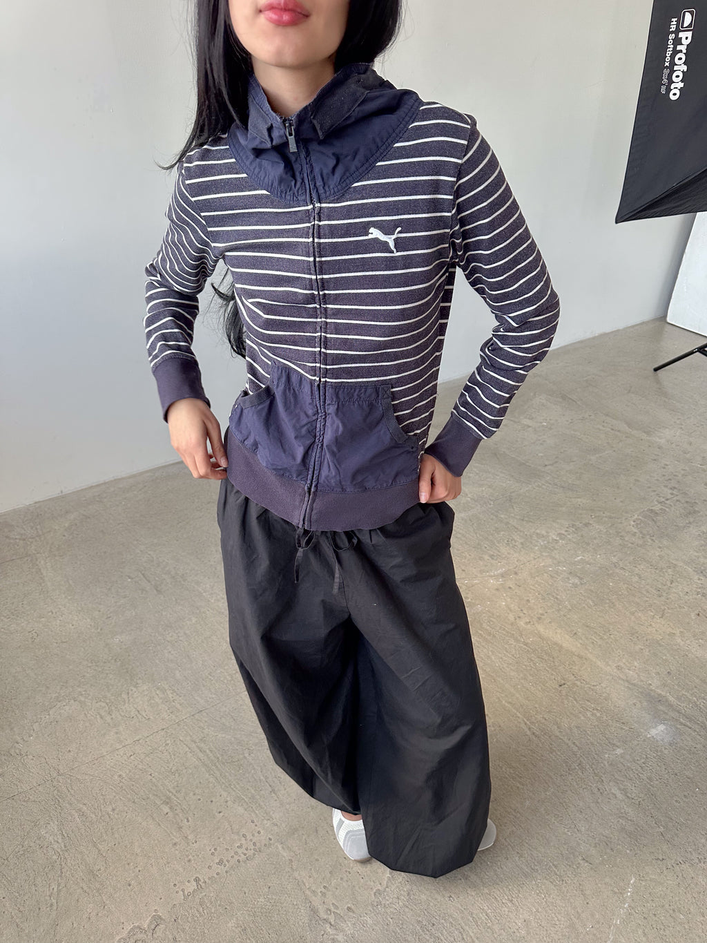 puma stripe track jacket / size s