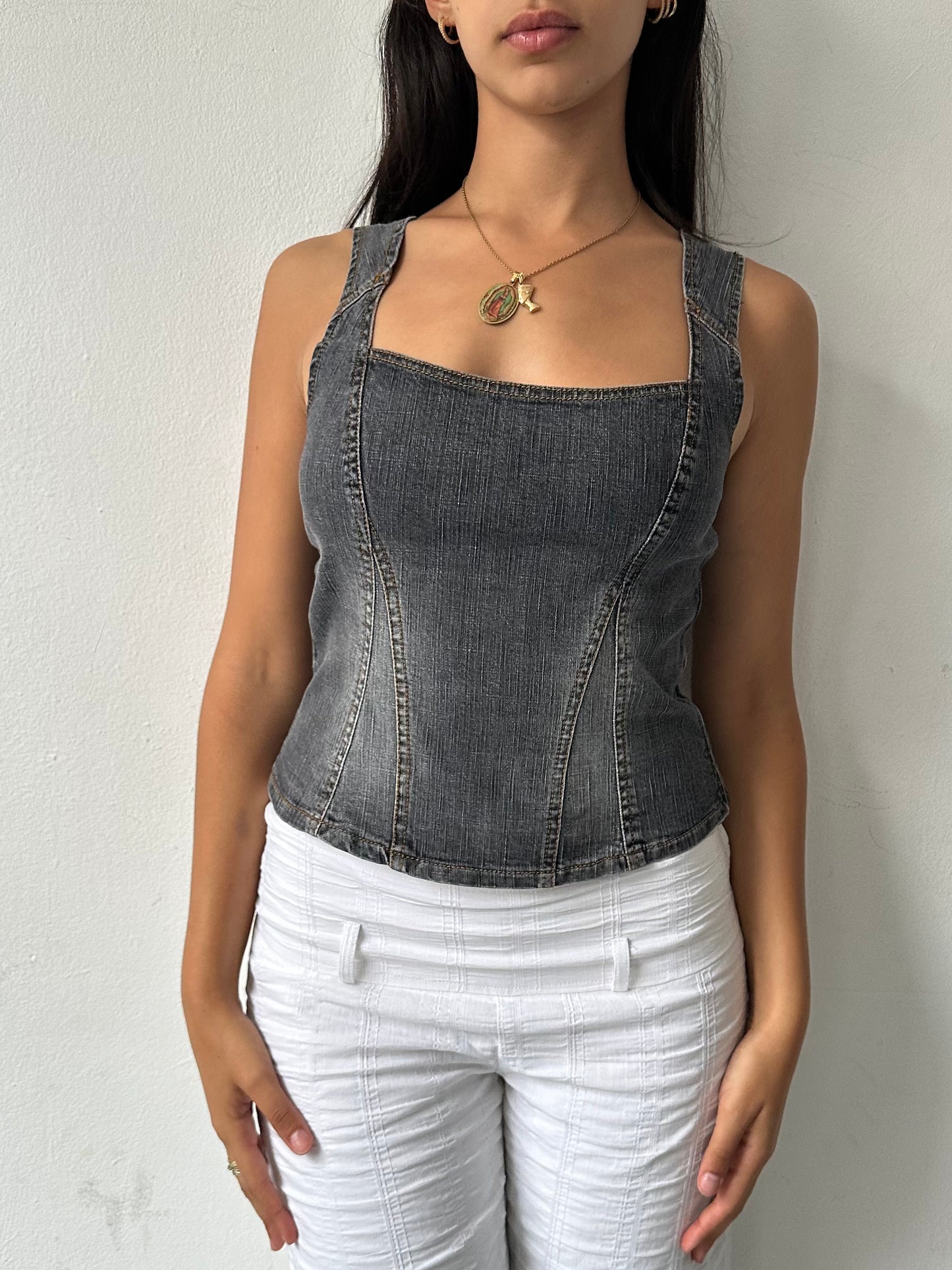 90's Denim Bustier ∙ SIZE S/M