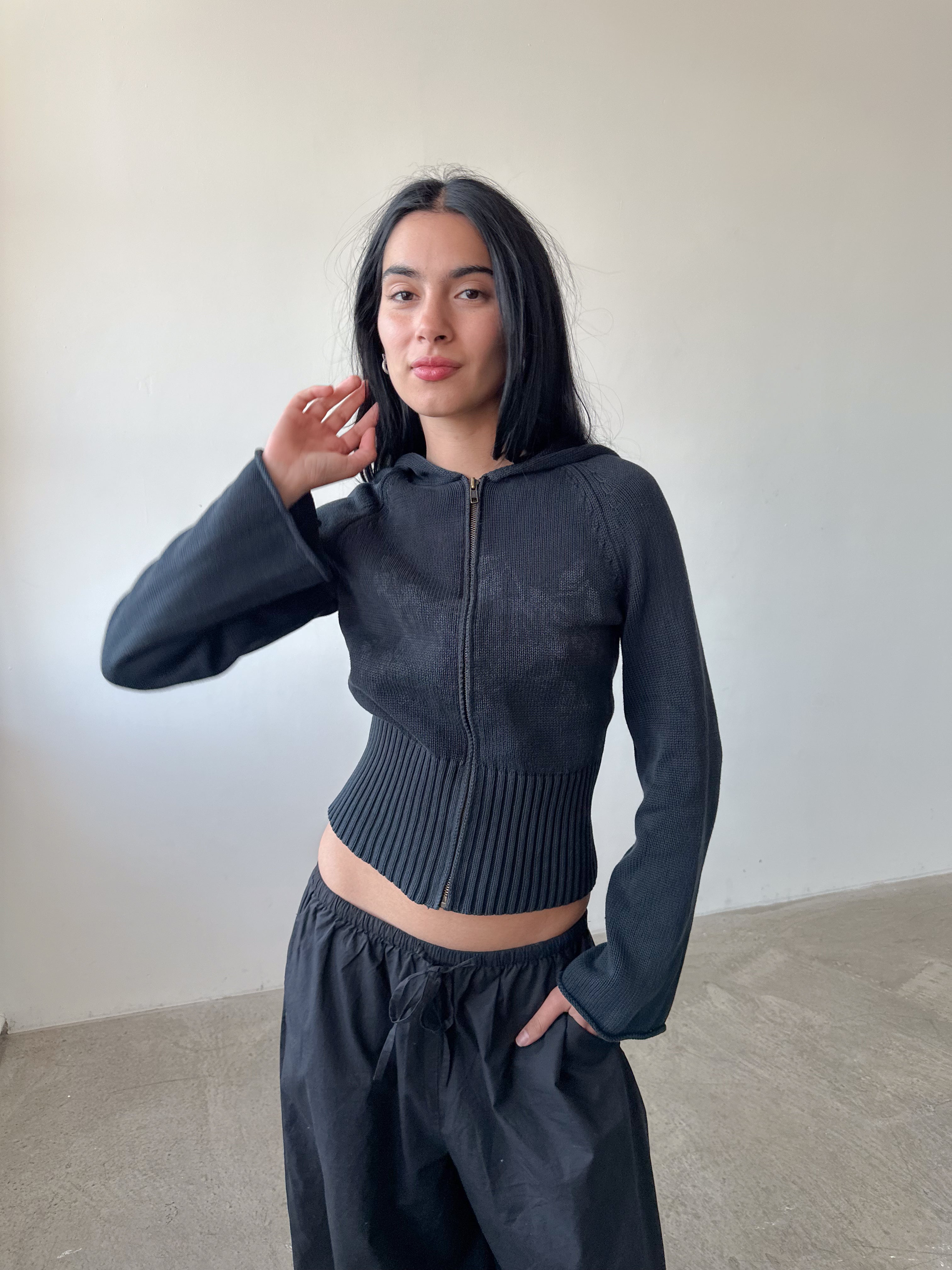 dkny knitted hoodie / size s