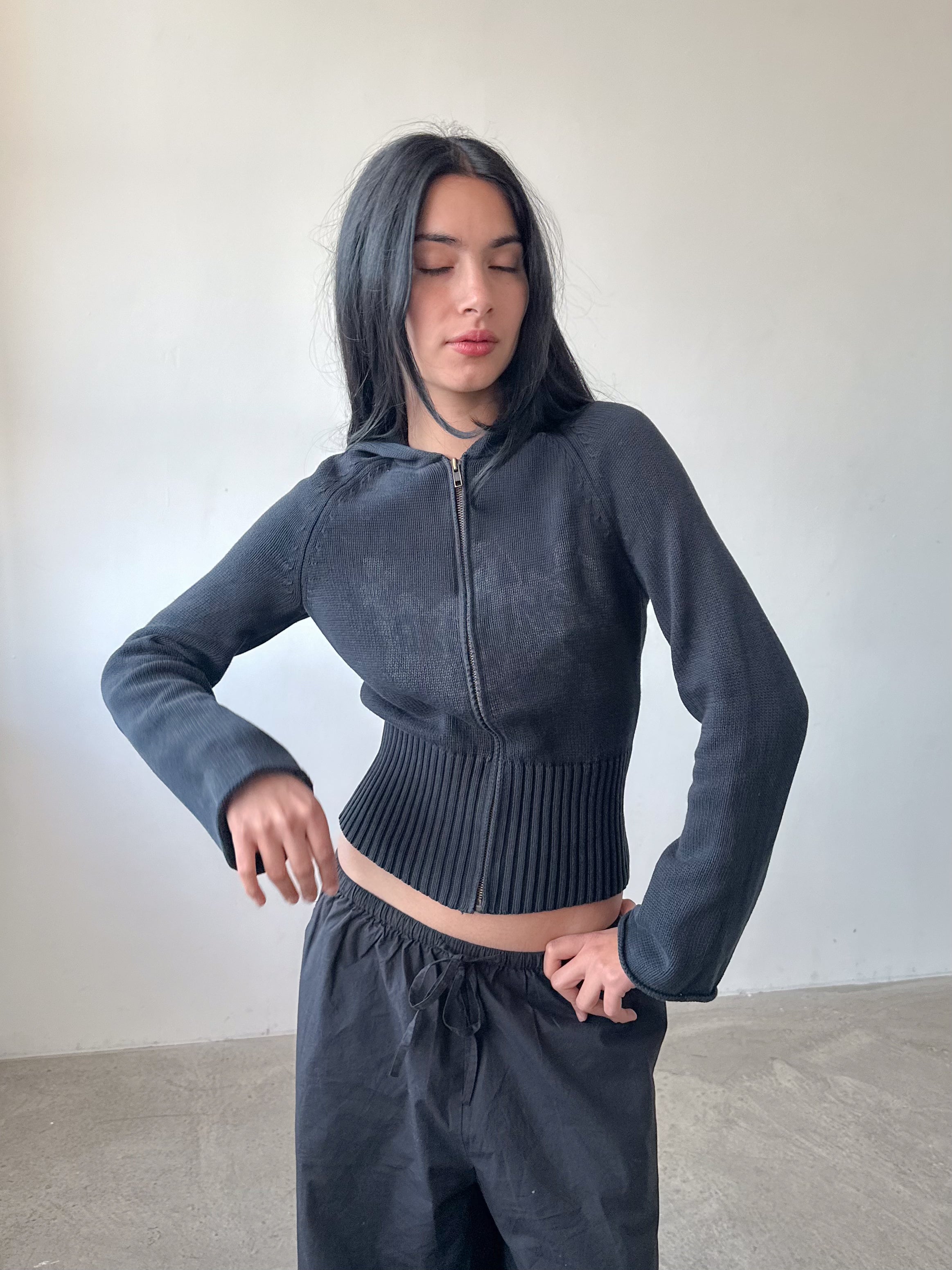 dkny knitted hoodie / size s