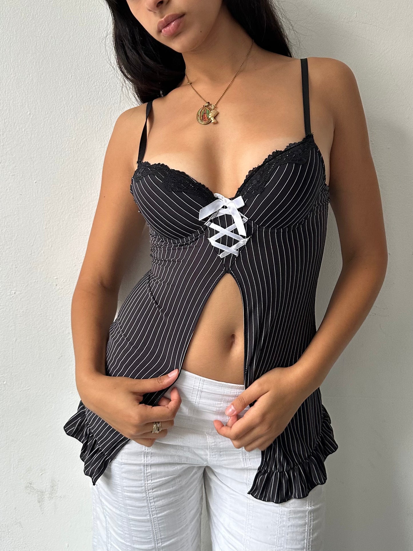 00's Pinstripe Babydoll ∙ SIZE XS