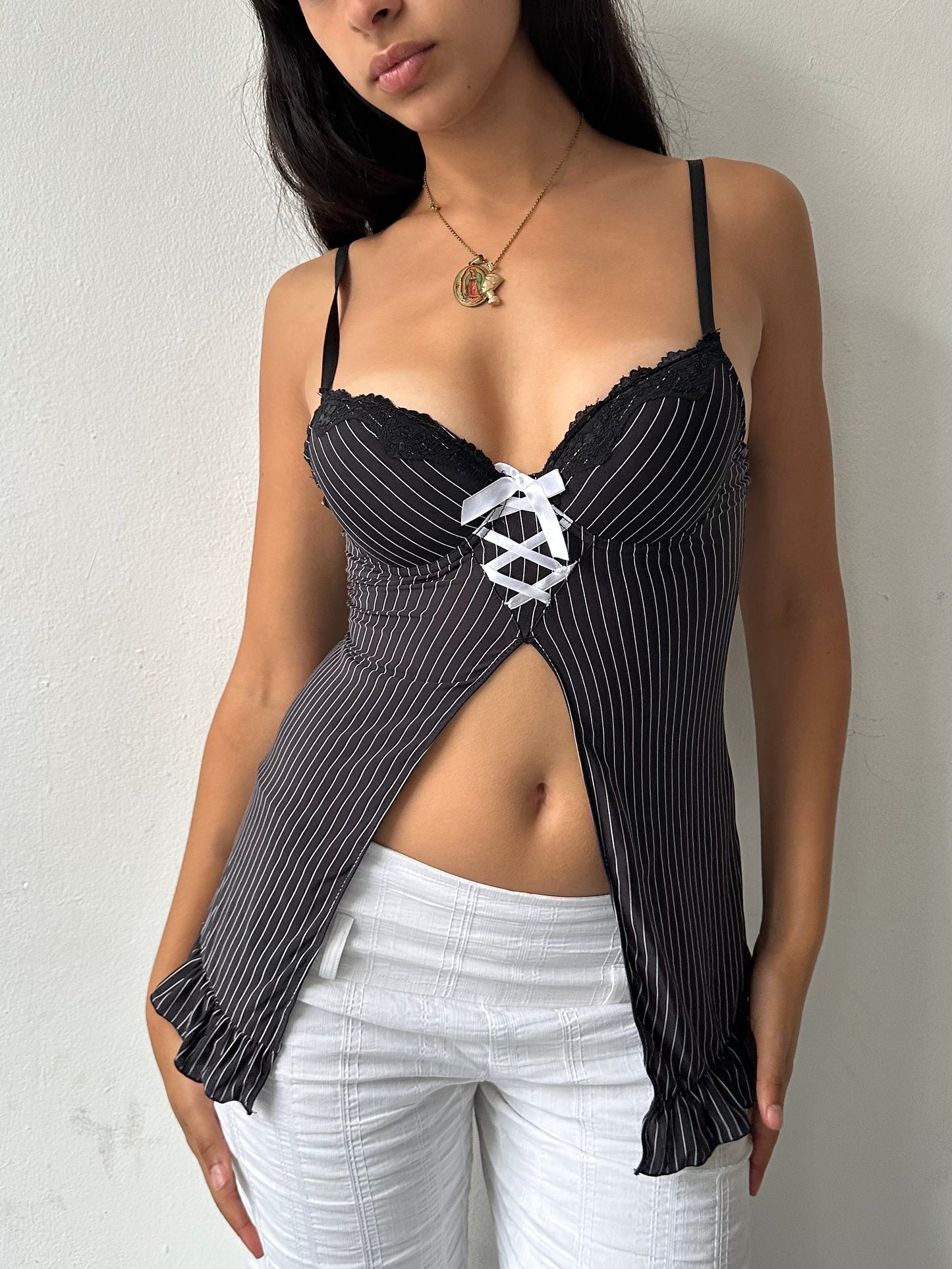 00's Pinstripe Babydoll ∙ SIZE XS